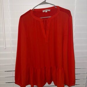 LOFT Women's Red Blouse